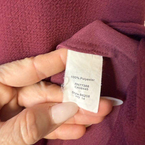 Madewell burgundy oversized blouse size XS - Picture 6 of 8